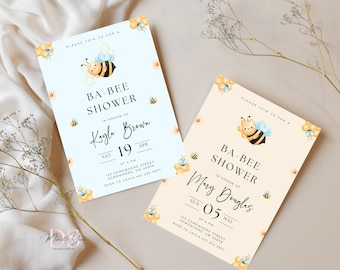 Baby Shower Invitation, Bumble Bee Shower Invitation, Honey Baby Shower Invitation, Mommy to Bee Baby Shower, Printable Bee Invitation