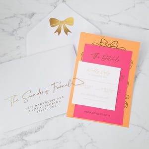 Hochzeitseinladungen mit individueller Folie gedruckt, Luxus-Hochzeitssuiten, elegantes Gold, Silber oder Roségoldfolie, personalisiertes Hochzeits-Briefpapier-Set