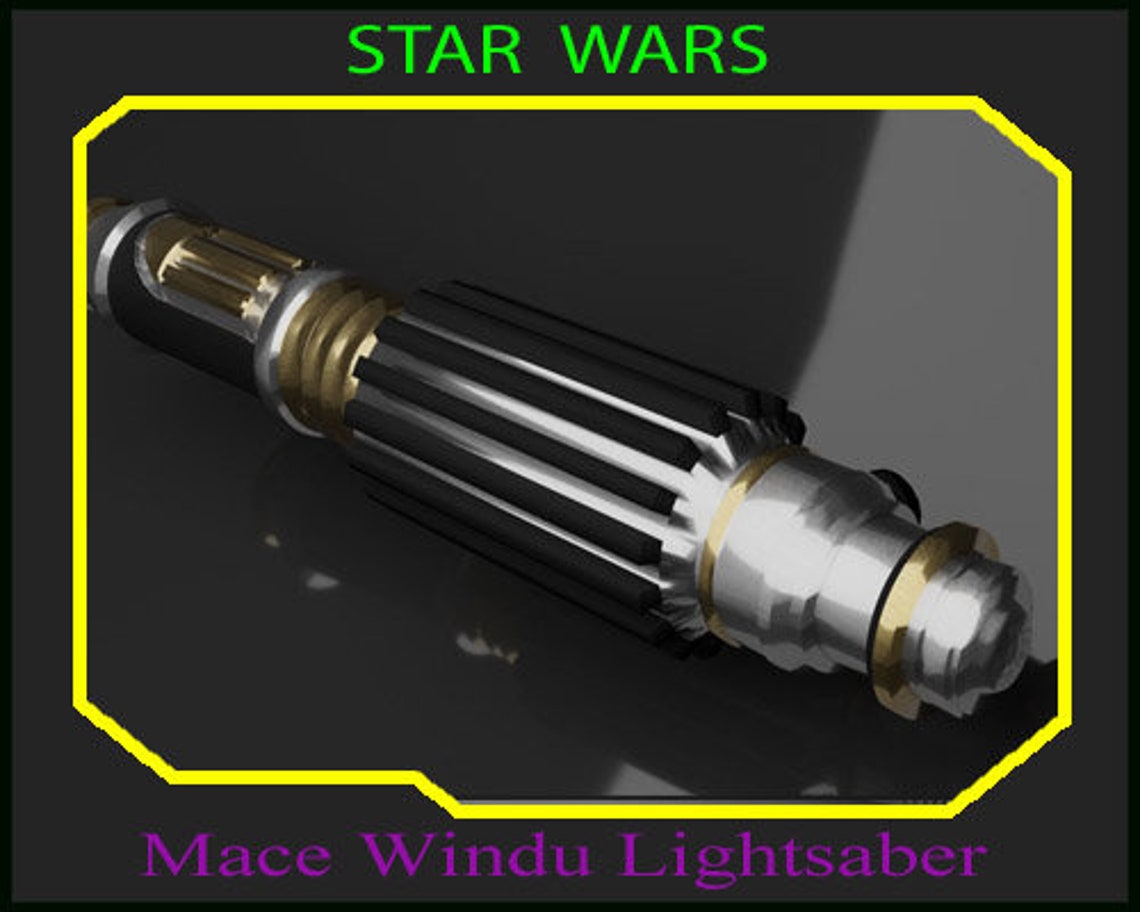 Mace Windu Lightsaber Star War DIY KIT 3D Printed No Etsy