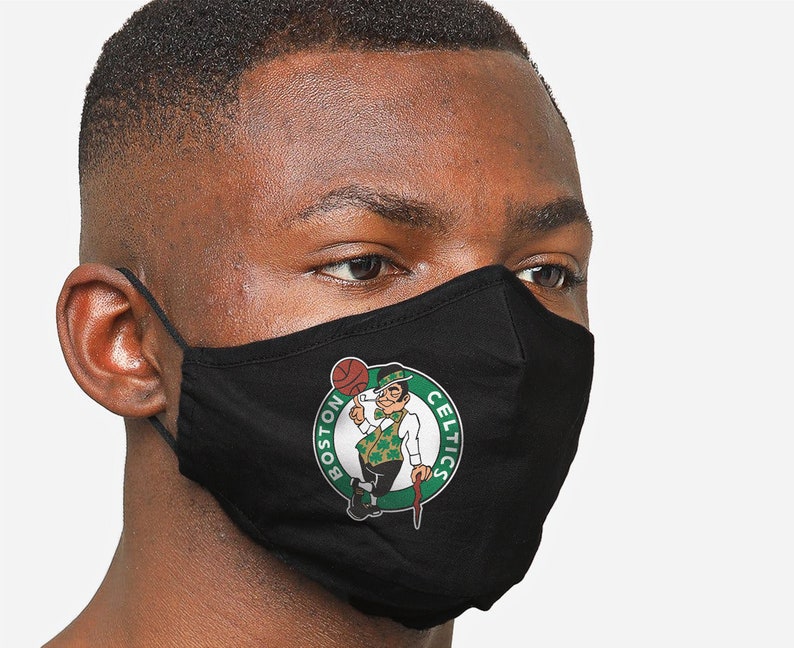 Boston Celtics Face mask Basketball Washable Black Unisex Etsy