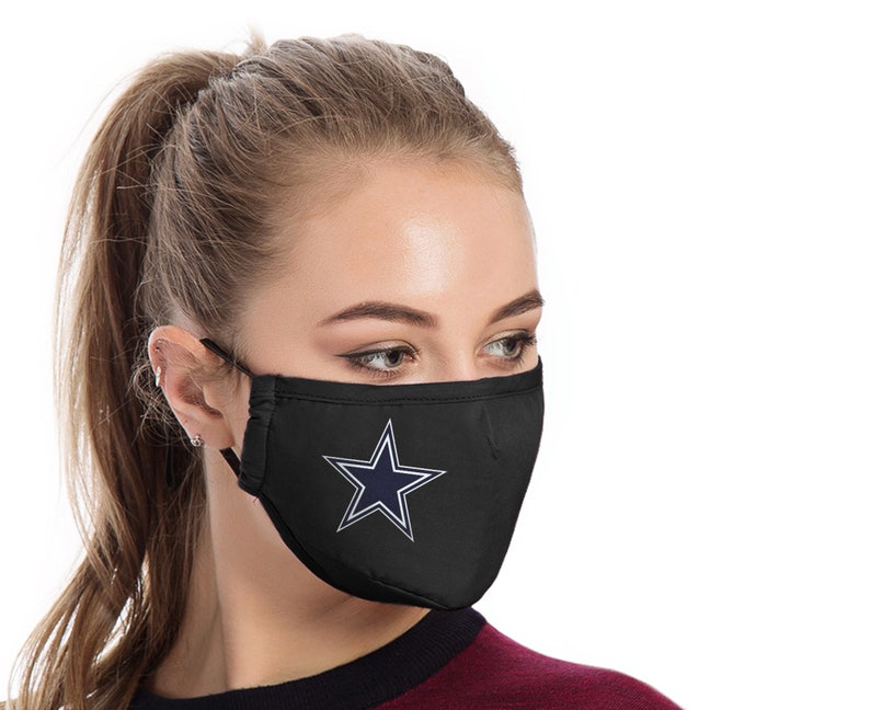 Dallas Cowboys Face Mask American Football Washable Black Etsy UK