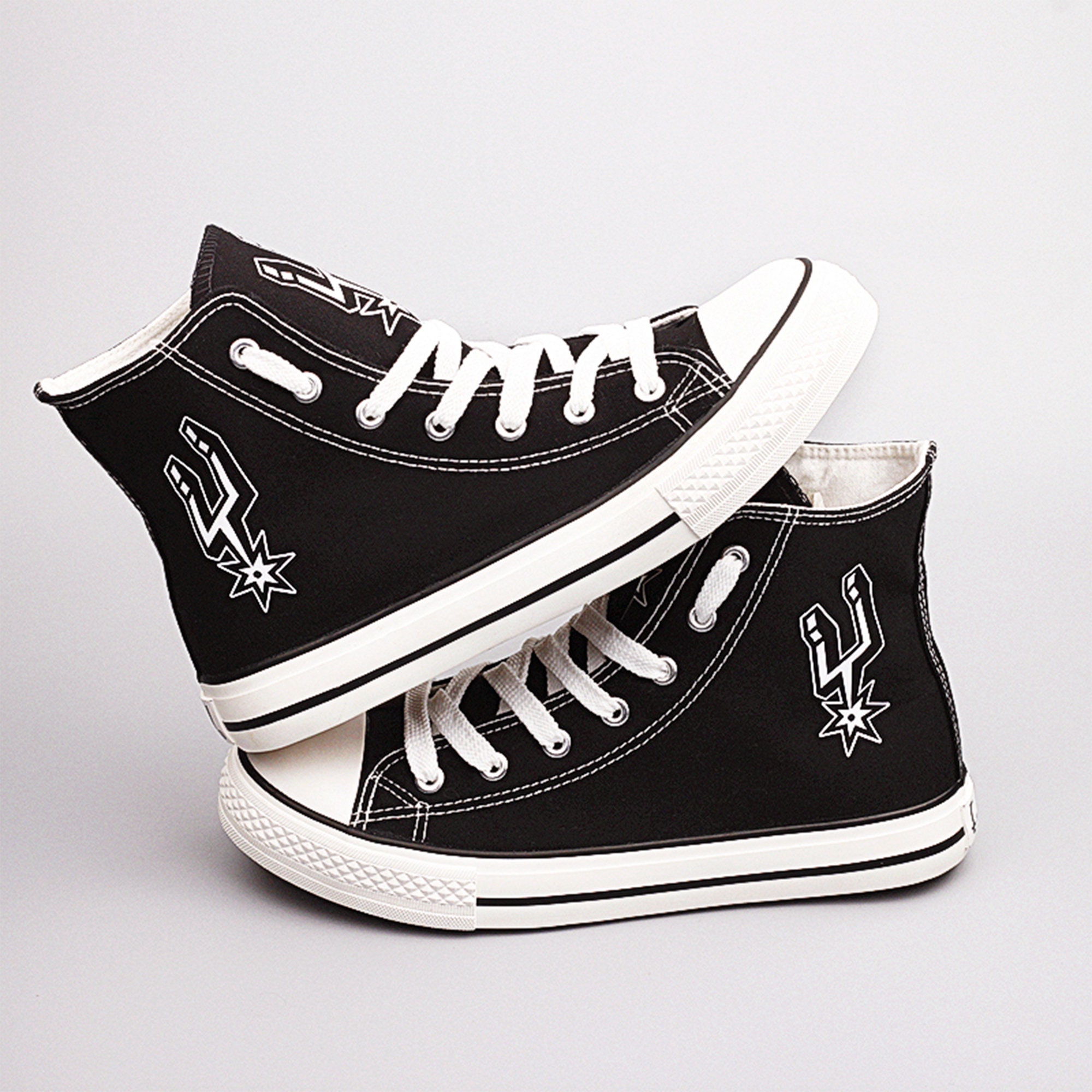 Austin Spurs Unisex Shoes Basketball Spurs High Tops Spurs Etsy