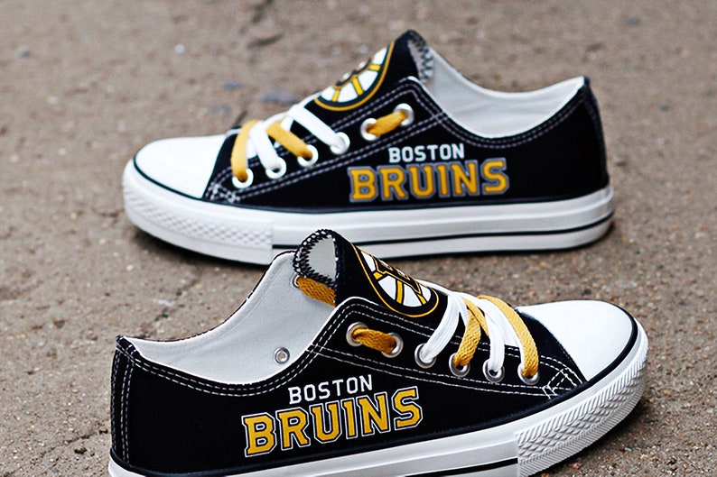 Boston Bruins Custom Shoes Hockey Printed Shoes Boston Etsy Boston Bruins Custom Shoes Hockey Printed Shoes Boston Etsy