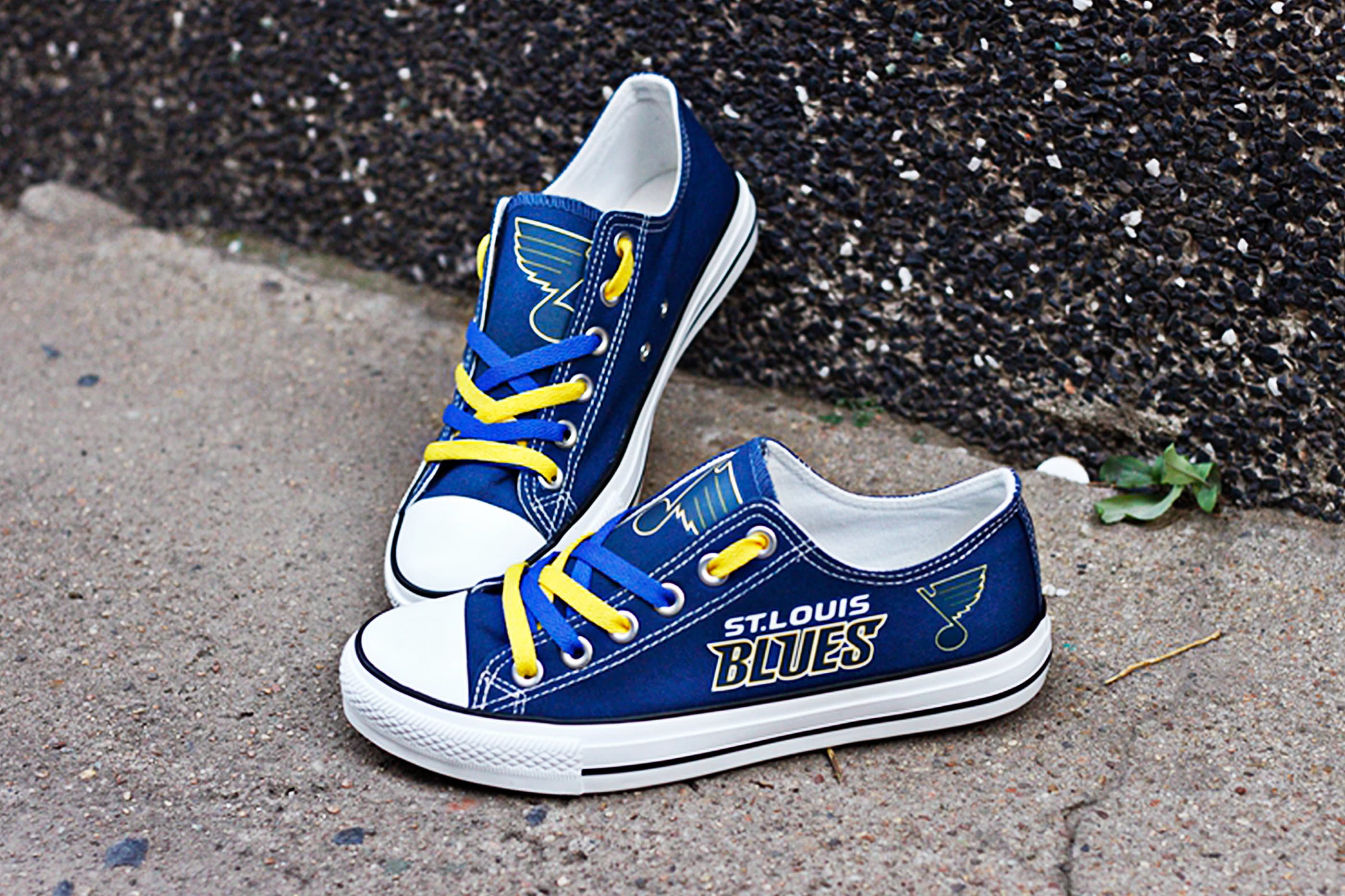 St. Louis Blues Custom Shoes Hockey Printed Shoes St. Louis Etsy