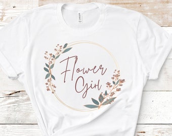 Flower Girl Shirt, Flower Girl Gift, Top Flower Girl, Petal Patrol, Bridal Party, Flower Girl Proposal Gift, Blush Floral Bridesmaid
