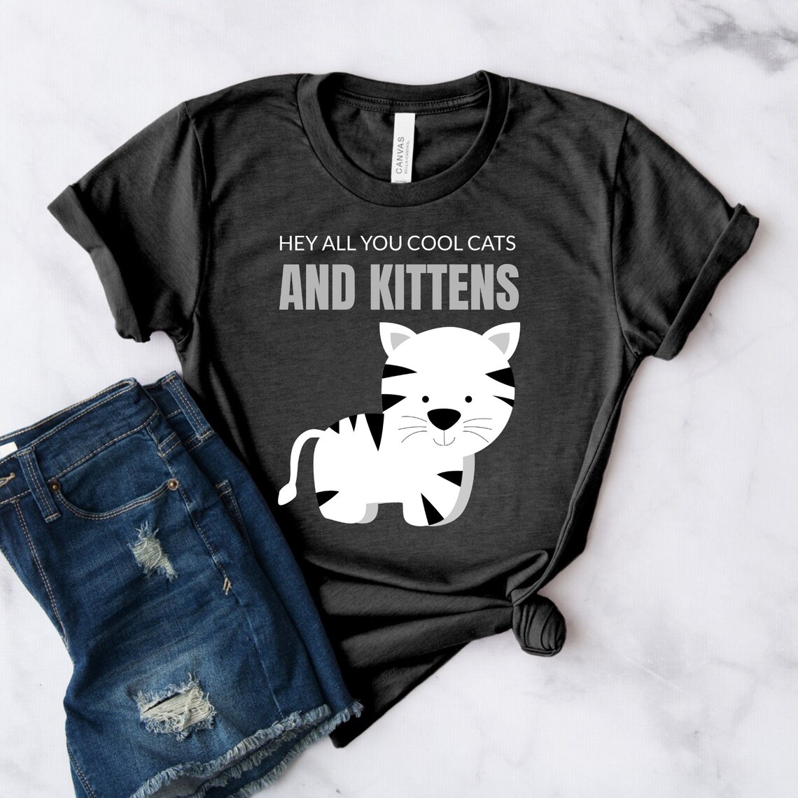 Hey All You Cool Cats and Kittens Shirt Cat Lover Big Cat Etsy
