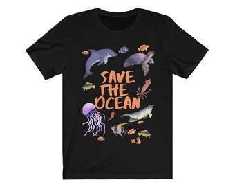 Save The Ocean, Save The Planet Shirt, Sea Life Shirt Environmental Activist Turtles Fish Sea Creatures, Save The Earth, Sea, Ocean Shirt