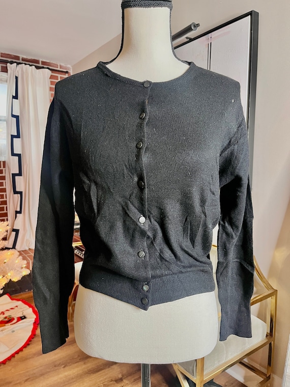 Vintage Womens Cashmere Sweater Black by Maurice H