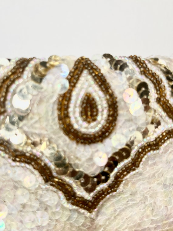 Beaded sequin vintage clutch for GNO or wedding a… - image 8