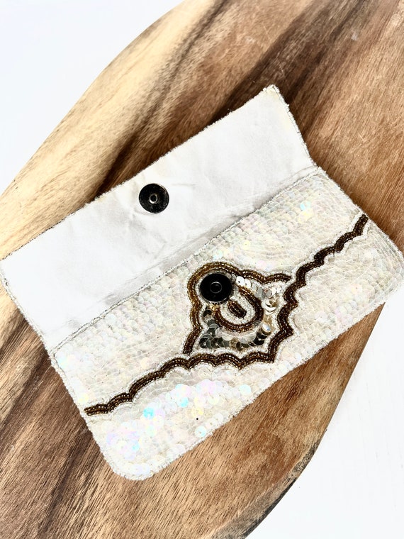 Beaded sequin vintage clutch for GNO or wedding a… - image 5