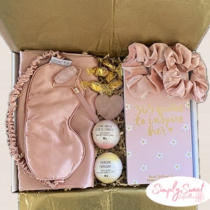 Blush Pink Self Care Spa and Sleep Gift Set for Teen, Tween Girl, Beauty Box, Glam Birthday Box, Valentine Gift, Girlfriend, Daughter