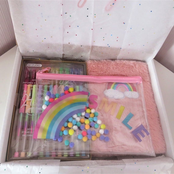 Rainbow Gifts for Girl, Stationery Gift Set, Gift for Little Girl, Birthday  Box for Girl, Gift Box for Girl Age 7 to 10, Gift Box for Tween 