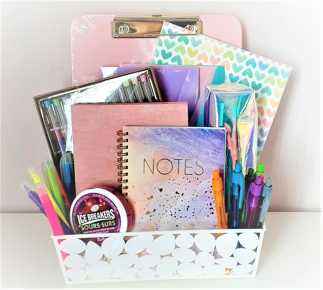 Stationery Gift Basket Set for Preteen Young Girl, Birthday Gift for