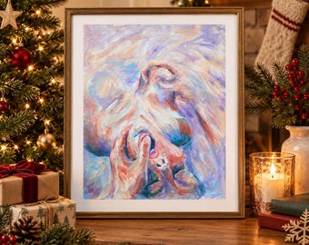 Art Print of "Moan"  - Sensual Bedroom Art, Kinky Decor