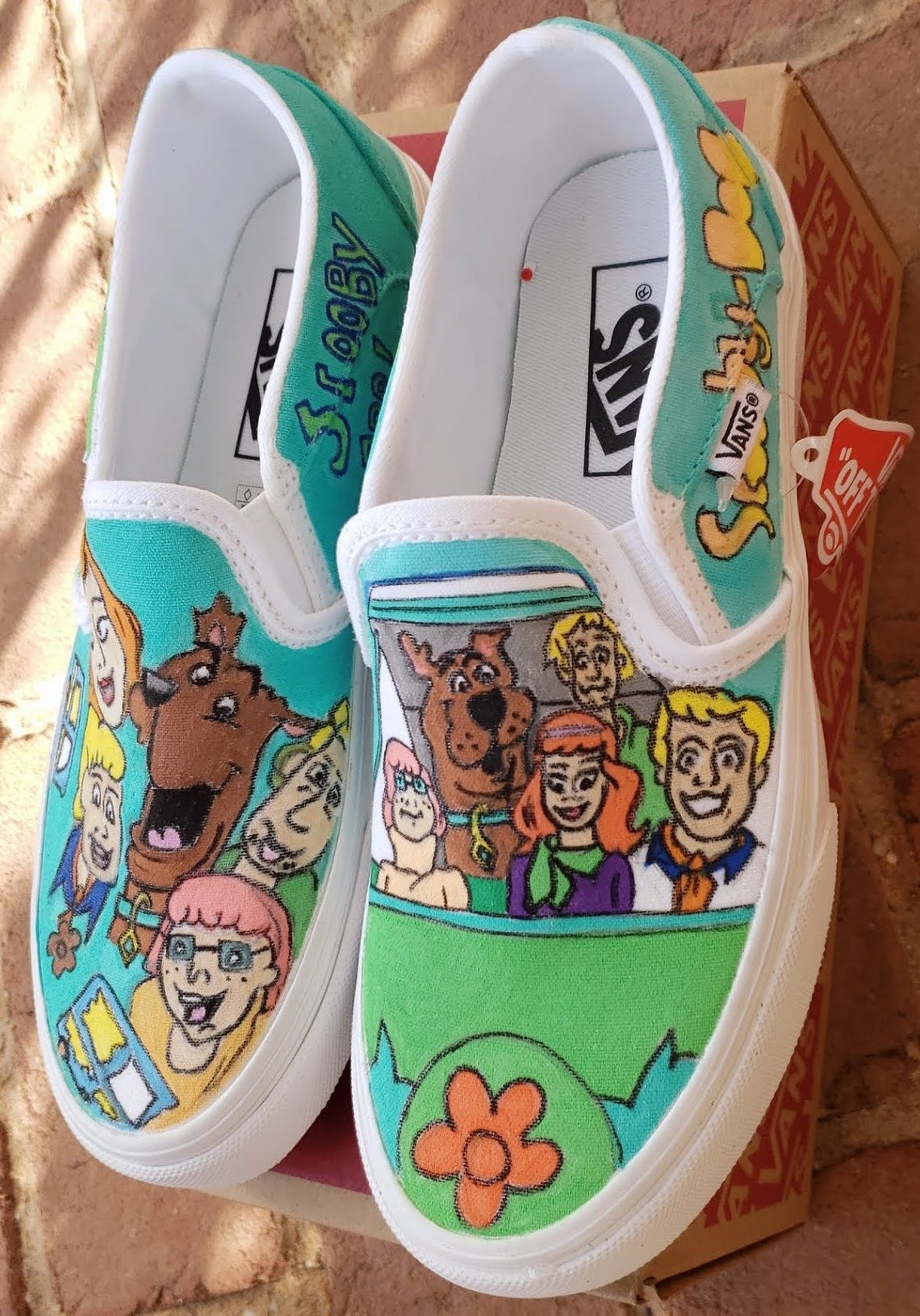 Custom Slip-on Vans Scooby-doo Custom Shoes Personalized - Etsy