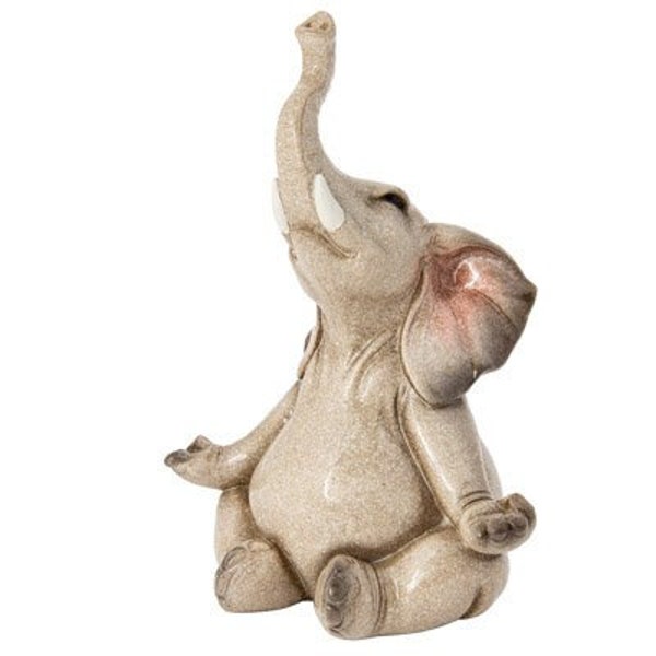 Meditating Elephant Figurine, Elephant Yoga, Elephant Gift, Elephant Figurine, Meditating Figurine