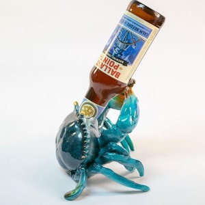 Crab Bottle Holder, Crab Figurine, Crab Wine Bottle Holder, Nautical Wine Bottle Holder