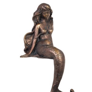 Mermaid Figurine, Mermaid Decor, Coastal Decorative Accent, Mermaid Collectibles, Mermaid Lover, Mermaid Gift, Sitting Mermaid