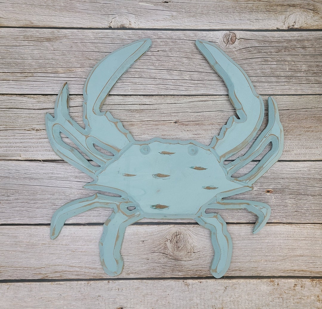 Crab Wall Decor, Crab Decor, Wood Ocean Decor, Beach Home Decor, Crab