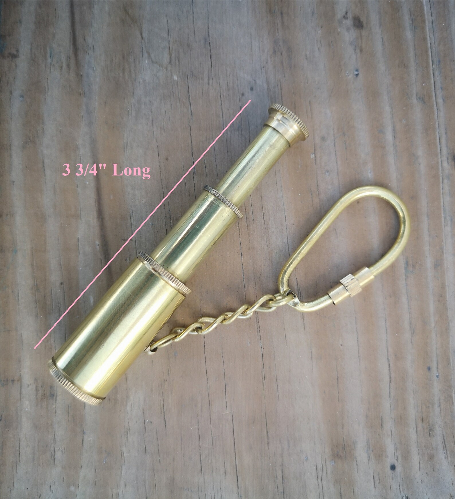 Telescope Keychain Vintage Keychain Brass Keychain Nautical Etsy