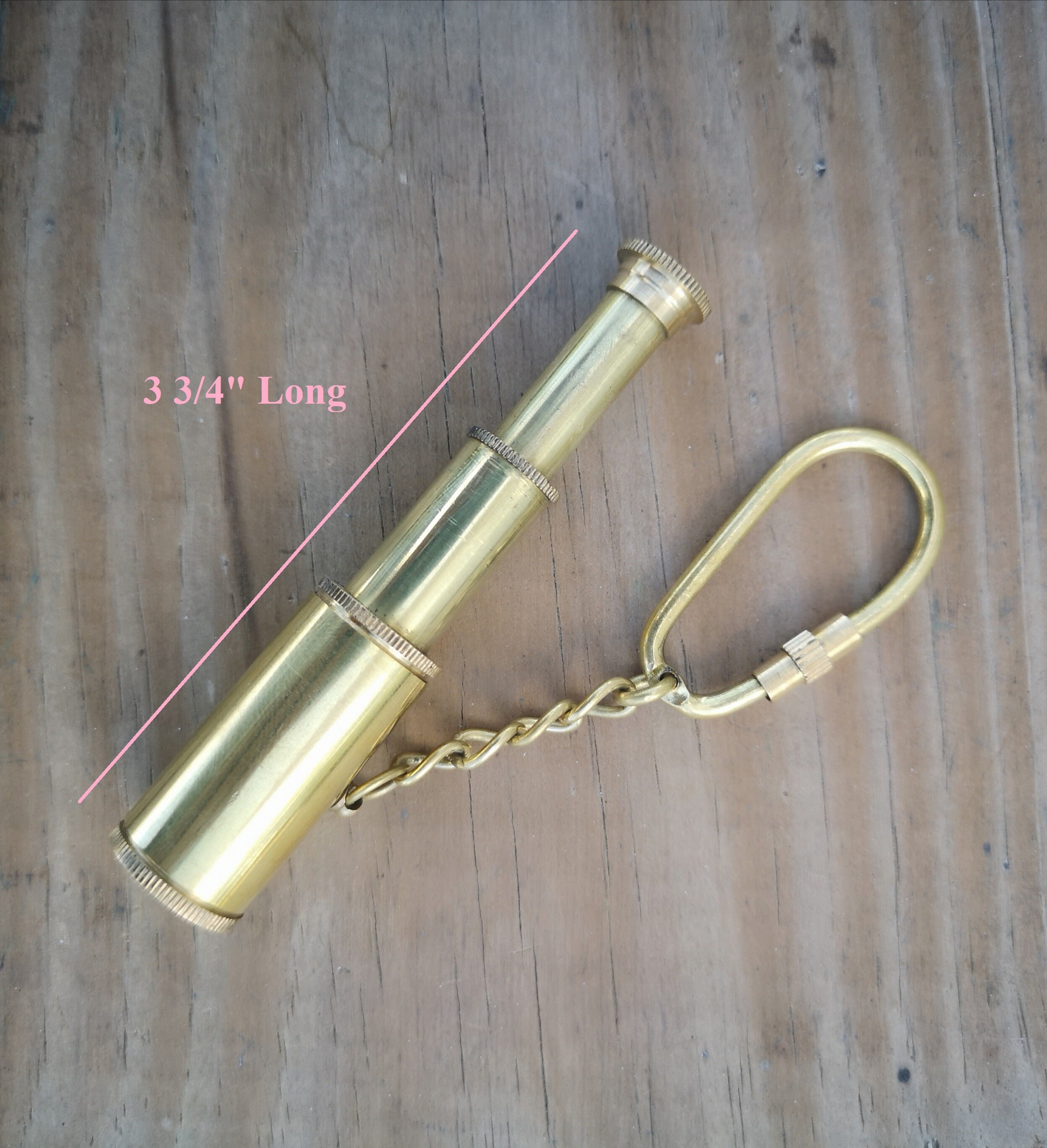 Telescope Keychain Vintage Keychain Brass Keychain Nautical Etsy