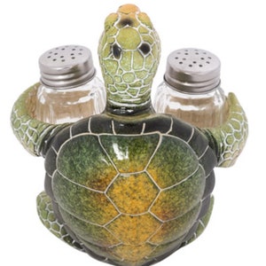 Turtle Salt and Pepper Shakers, Turtle Kitchen Decor, Turtle Salt and Pepper Holders, Turtle Salt and Pepper Set image 9