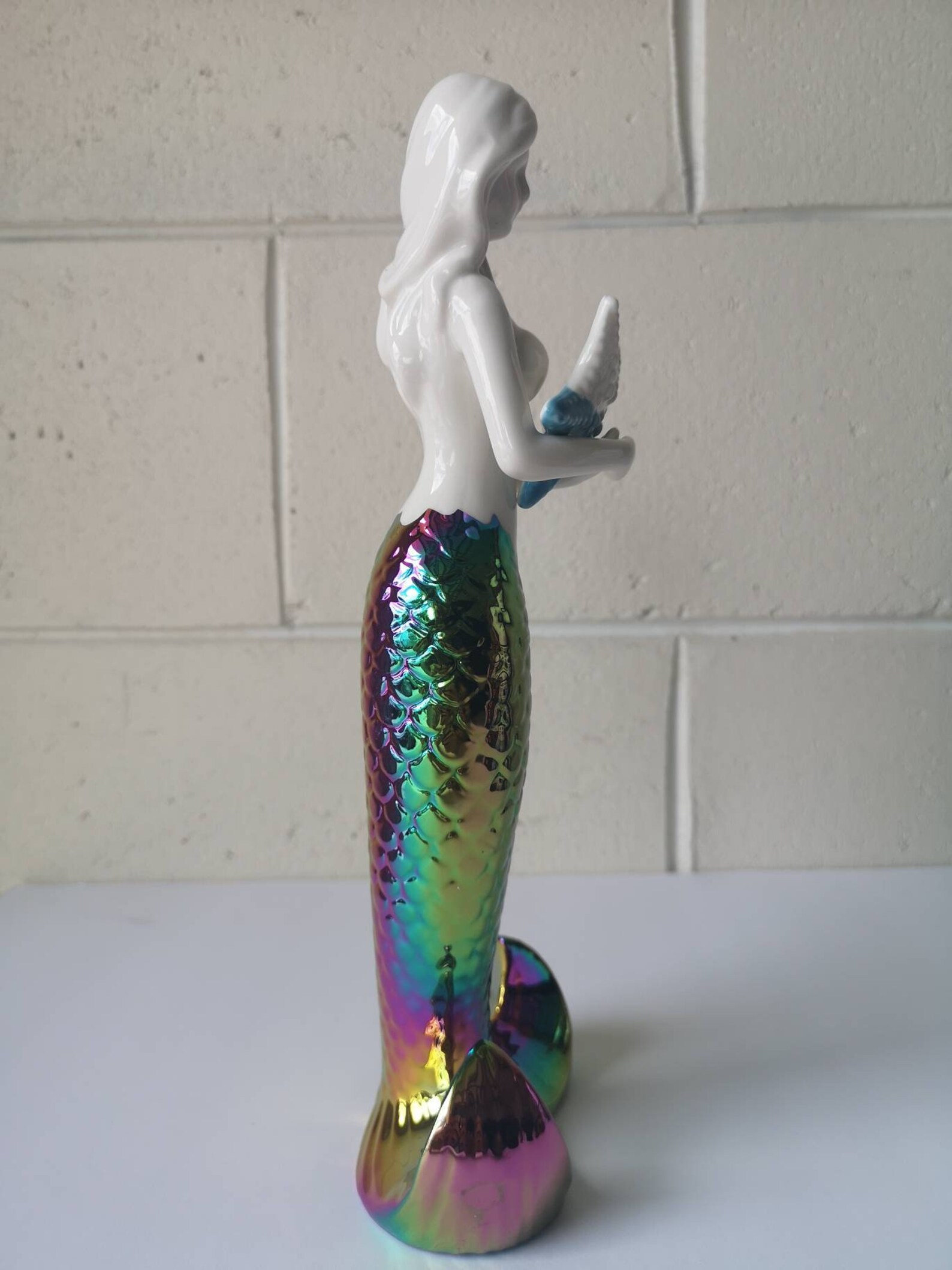 Mermaid Statue Mermaid Figurine Mermaid Decor Ceramic Etsy