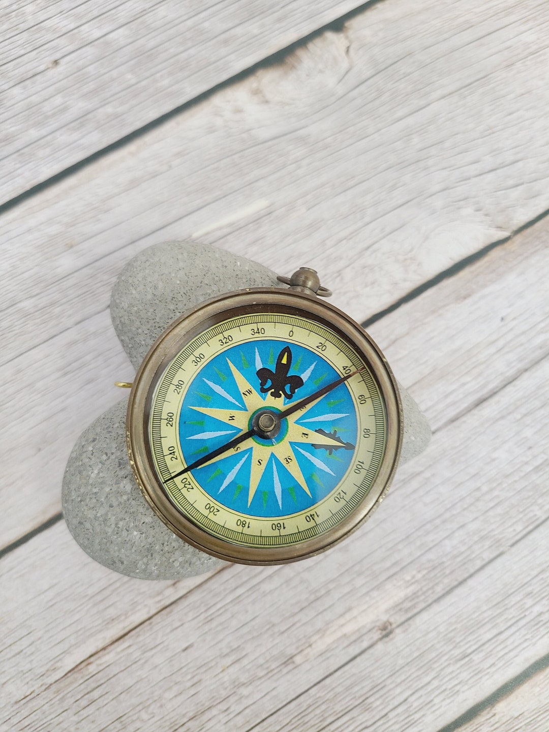 Antique Reproduction Compass, Antique Compass, Vintage Compass, Pocket