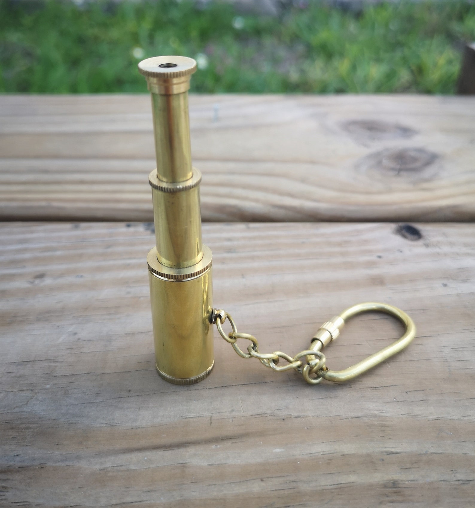Telescope Keychain Vintage Keychain Brass Keychain Nautical Etsy