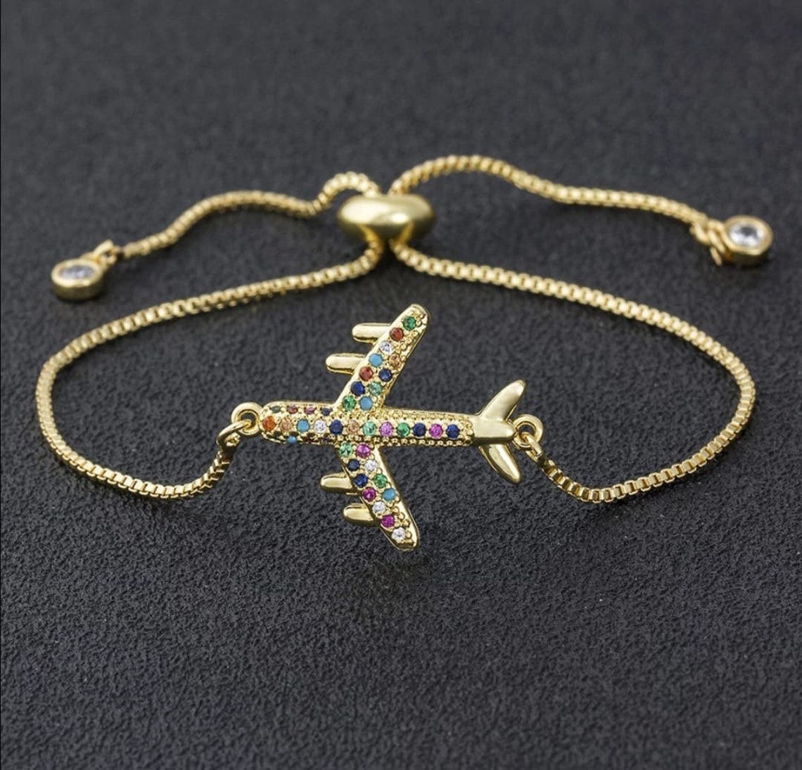 Airplane Bracelet Gold Airplane Bracelet Airplane Jewelry Etsy