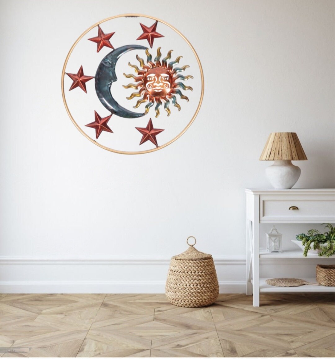Sun and Moon Decor FREE SHIPPING Sun and Moon Wall Art Etsy