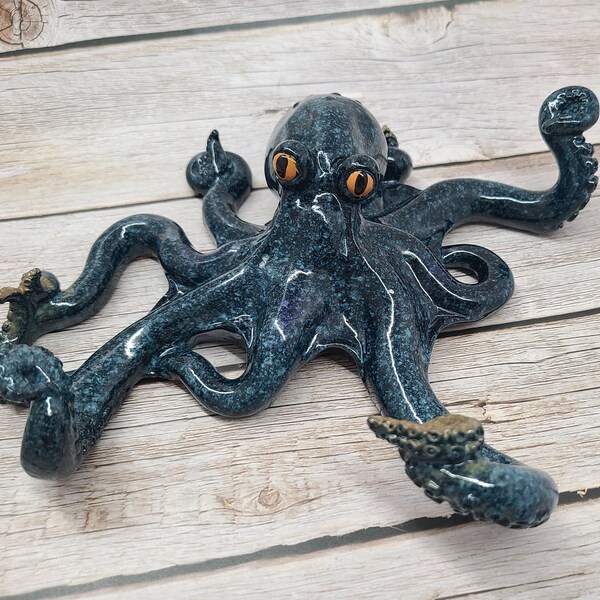 Octopus Hook, Octopus Decor, Nautical Decor, Octopus Key Hook, Octopus Figurine