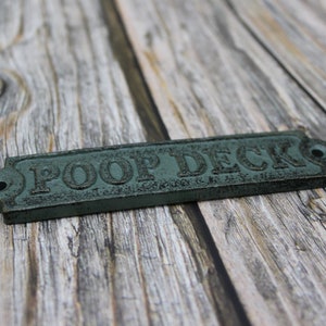 Poop Deck Sign, Wall Sign, Funny Bathroom or Nursery Decor, Nautical Decor