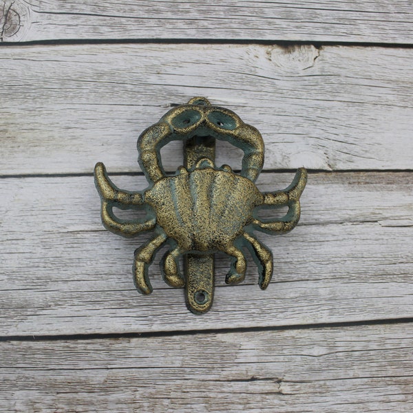 Crab Door Knocker, Crab Decor, Door Knocker, Beach Door Knocker, Beach Decor, Crab FIgurine, Coastal Door Knocker