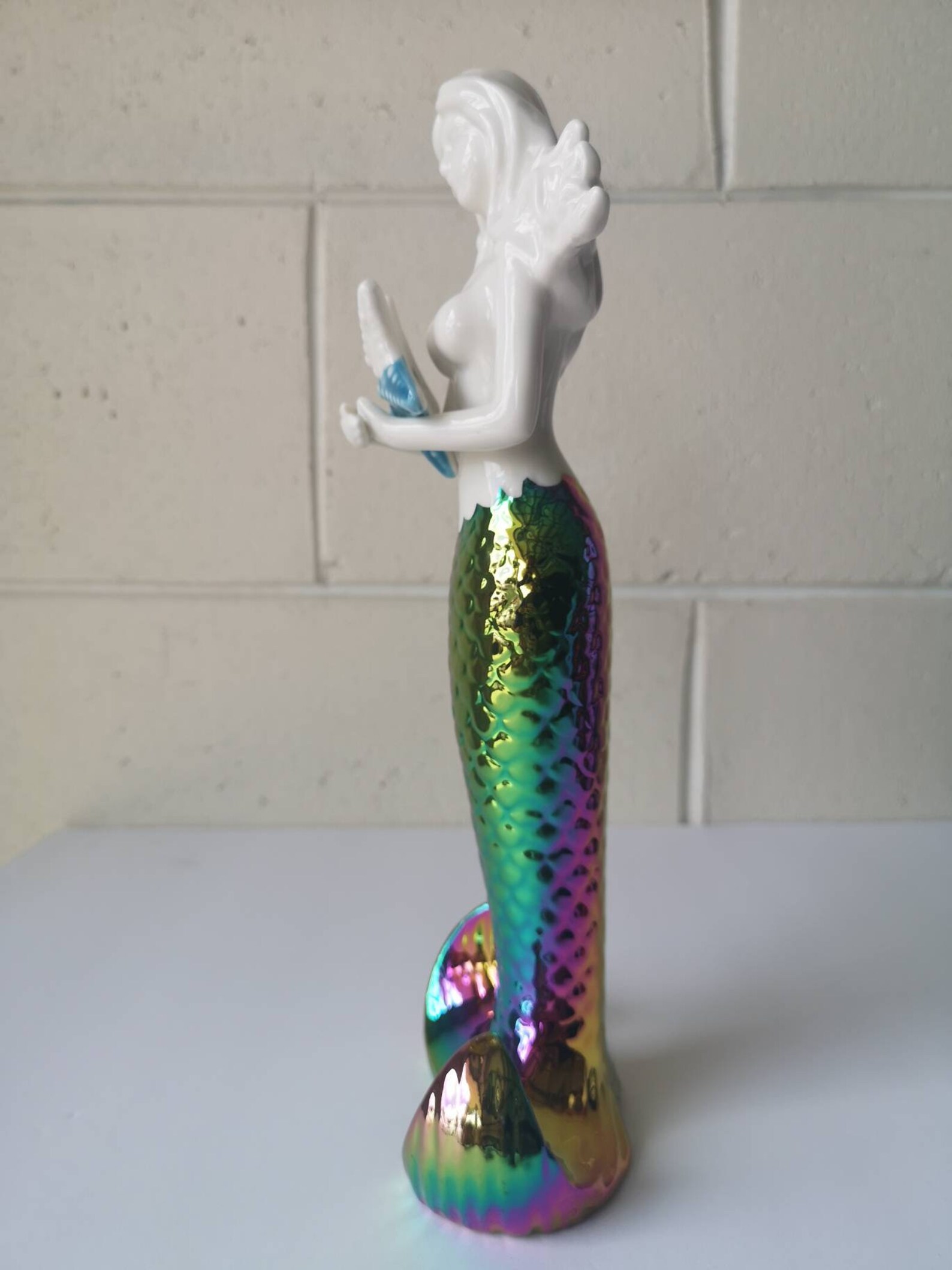 Mermaid Statue Mermaid Figurine Mermaid Decor Ceramic Etsy