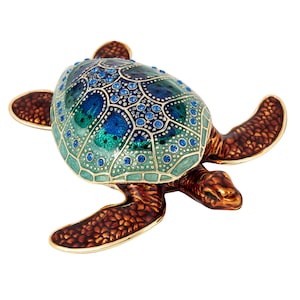 Turtle Trinket Box, Sea Turtle Storage Box, Sea Turtle Storage Box, Sea Turtle Figurine, Sea Turtle Box, Sea Turtle Display