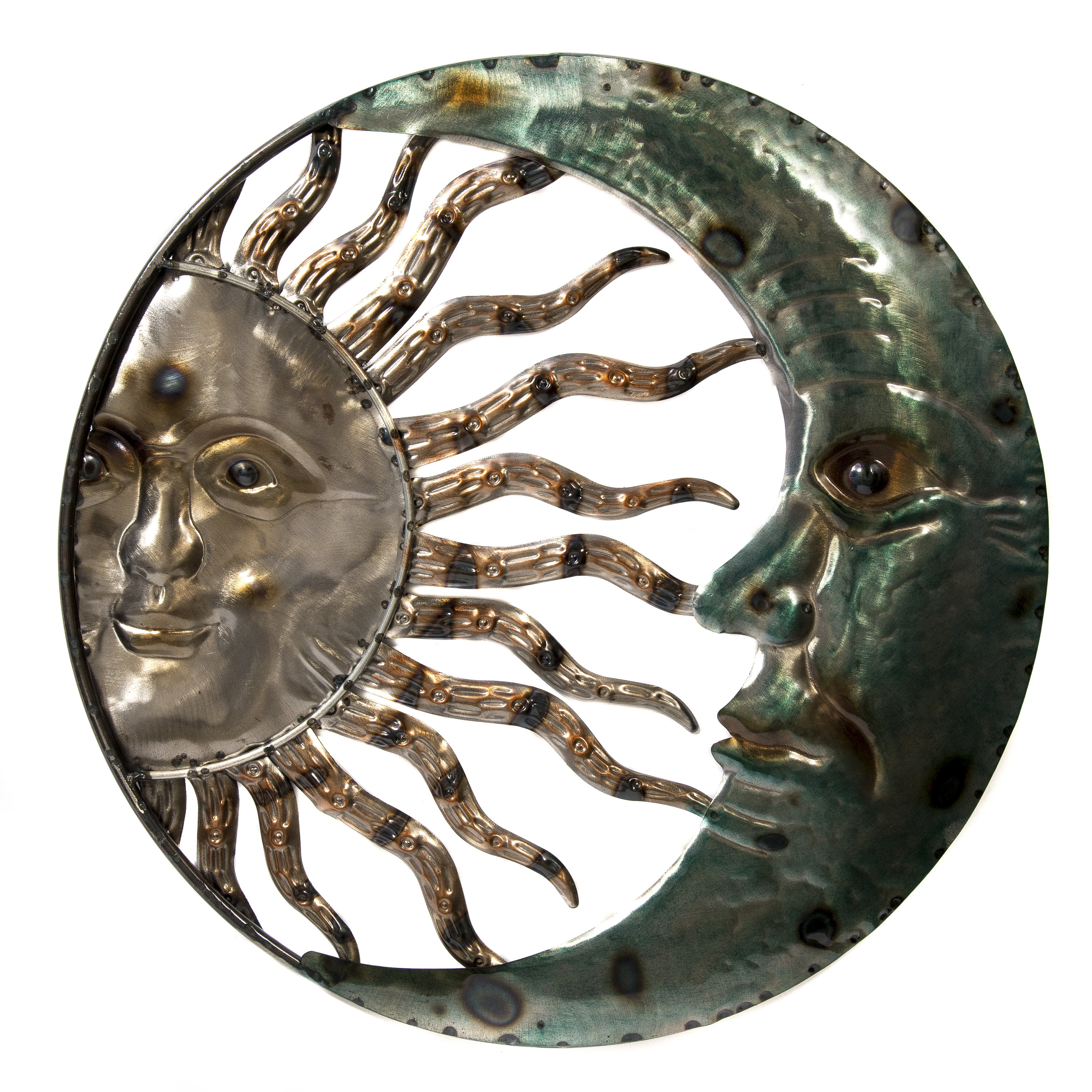 Moon and Sun Face Moon and Sun Wall Hanging Metal Wall Etsy