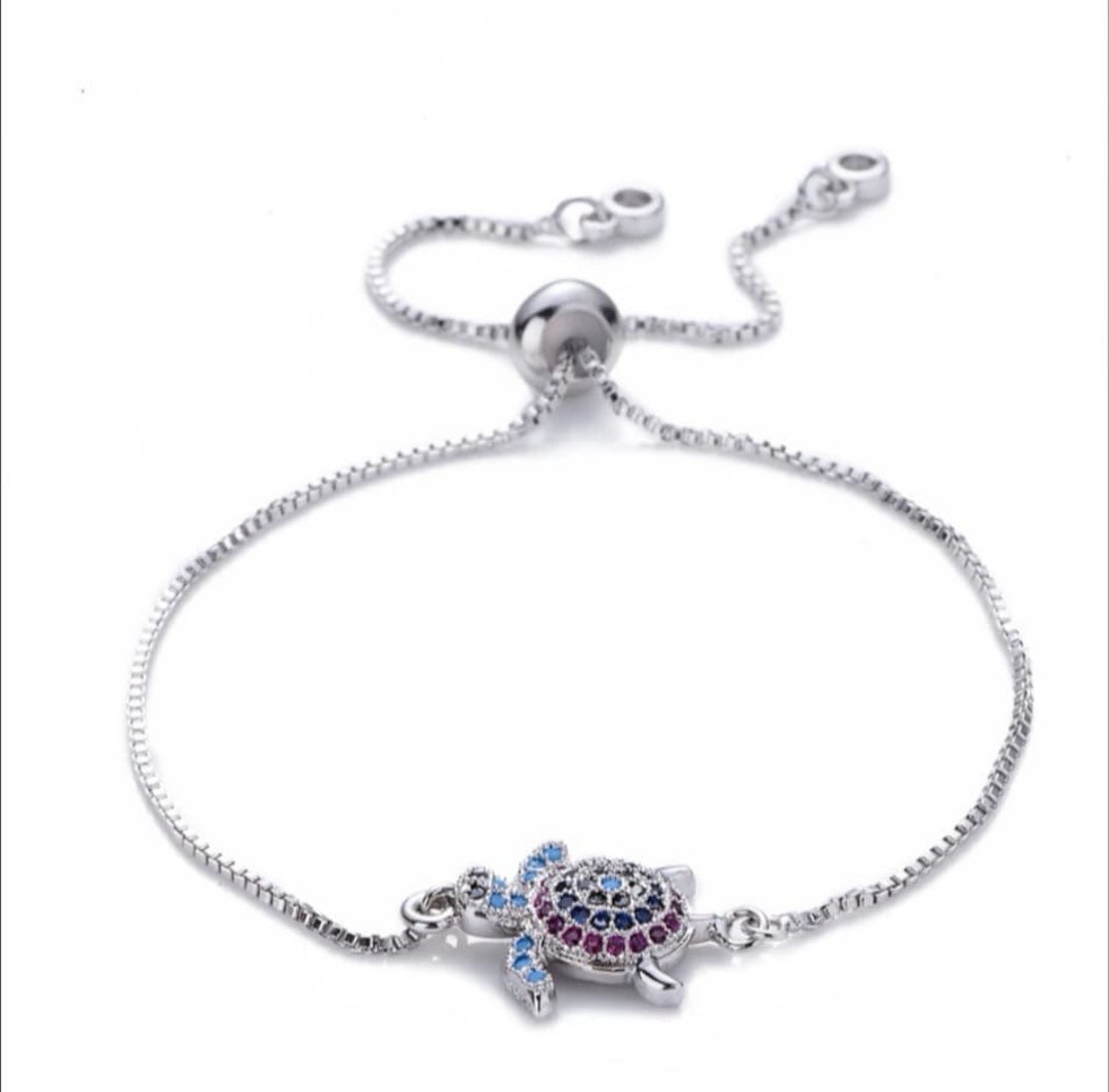 Silver Color Sea Turtle Bracelet, Sea Turtle Bracelet, Turtle Bracelet ...