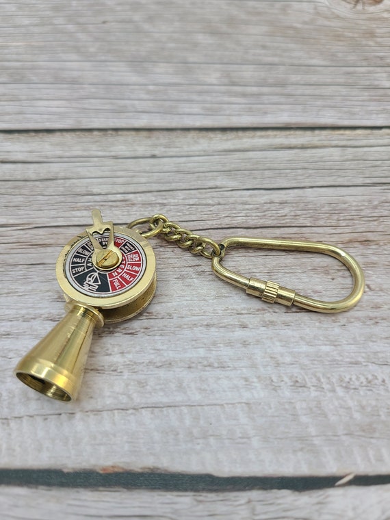 Telegraph Keychain, Brass Telegraph Keychain, Tita