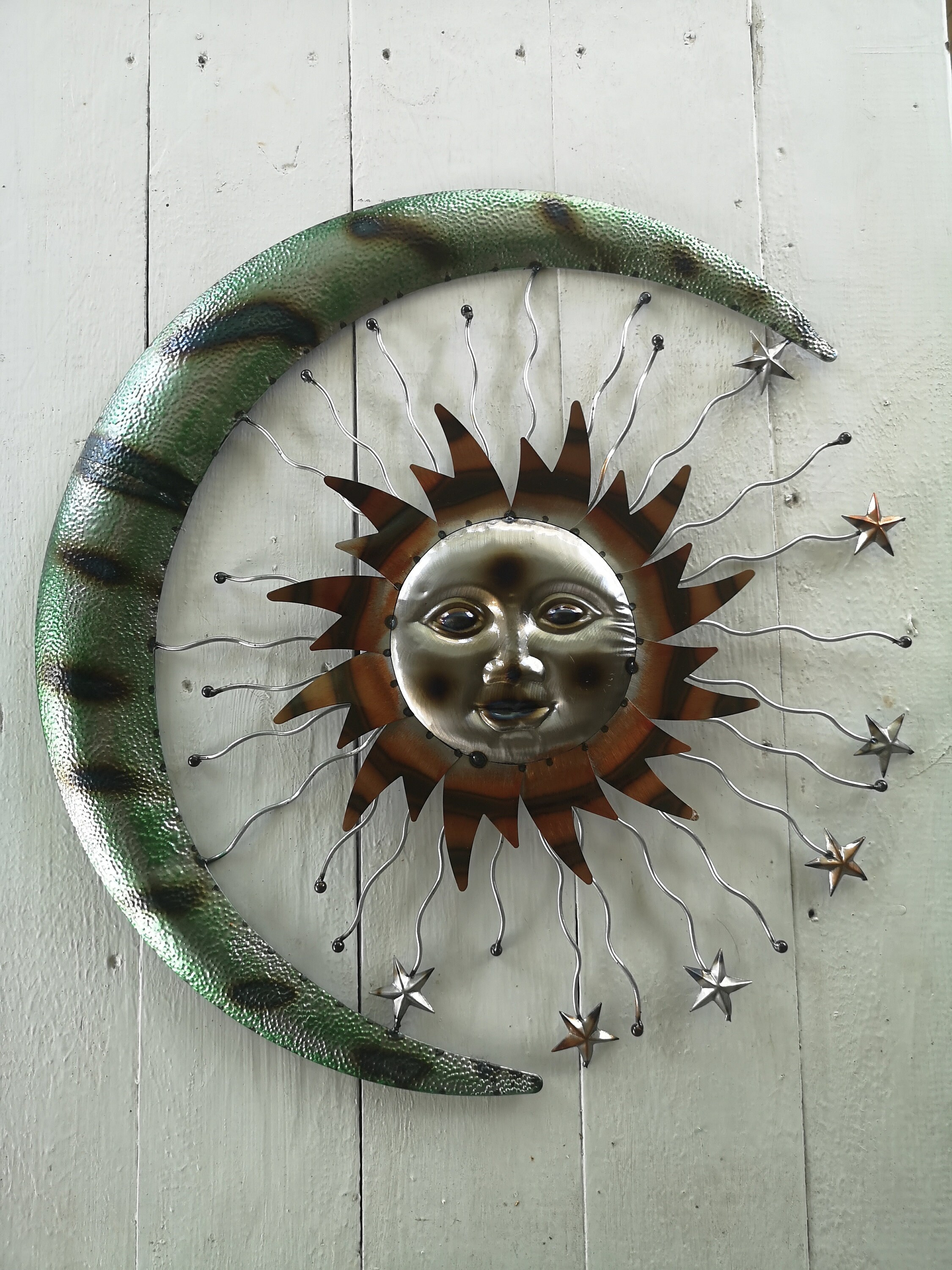 Sun and Moon Decor Sun and Moon Wall Art Metal Wall Art Etsy