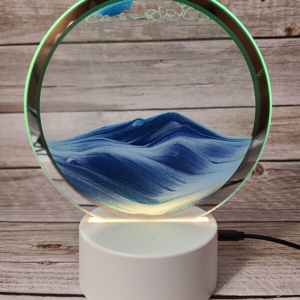 3D Moving Sand Lamp, Ocean Lamp, Quicksand Lamp, 3D Night Light Sand night light Beach-themed night light Sand Coastal night light