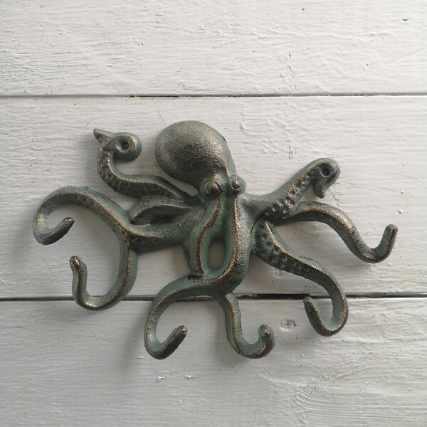 Octopus Hook, Octopus Decor, Nautical Decor, Octopus Key Hook