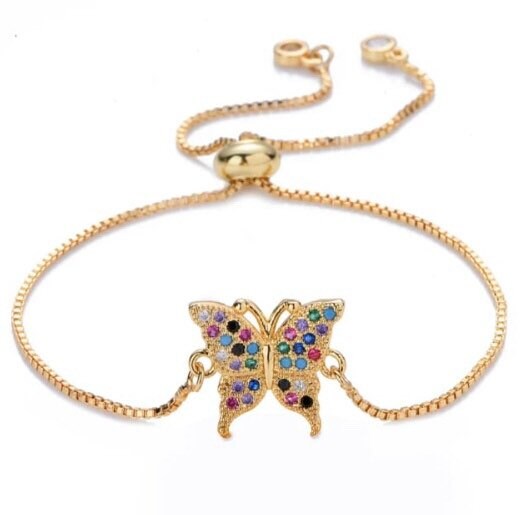 Butterfly Bracelet Gold Butterfly Bracelet Butterfly Etsy