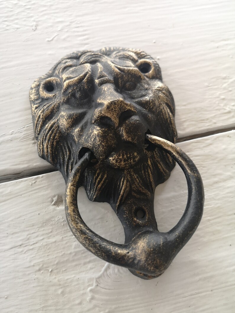 Lion Door Knocker Antique Door Knocker Lion Head Door Etsy