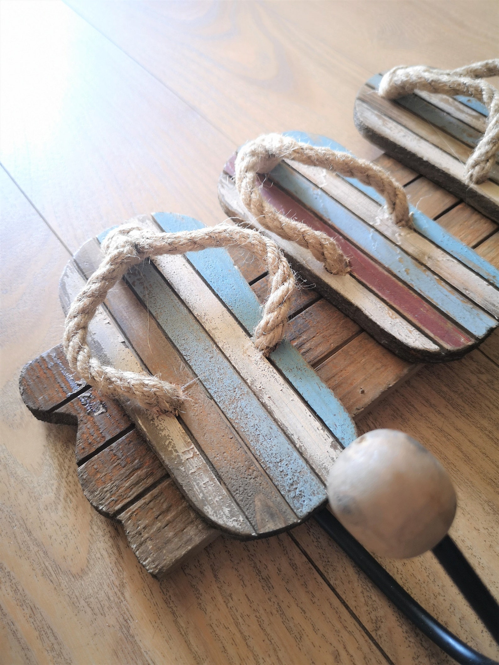 Flip Flop Hook Pool Towel Rack Nautical Decor Towel Hook