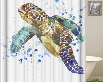 Shower Curtain Sea Turtle Shower Curtain Sea Turtle, Turtle Shower Curtains Bath Accessory Sets