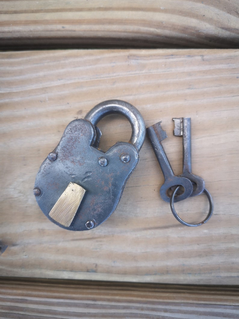 Antique Lock Antique Padlock Antique Lock and Key Antique Etsy
