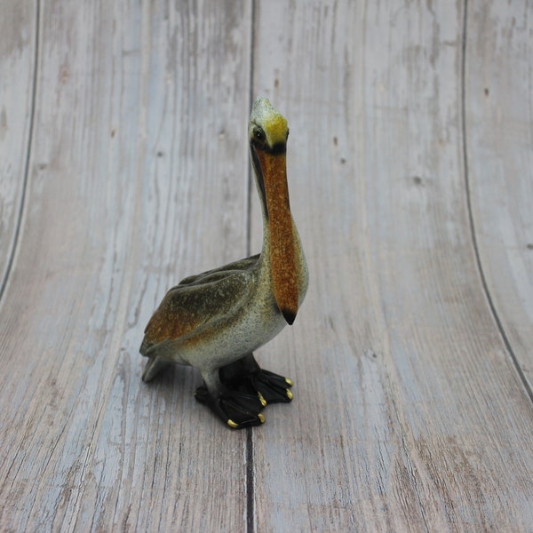 Pelican Figurine, On Sale Pelican Figurine, Pelican Decor, Pelican Gift, Pelican Statue, Beach Gift, Beach Decor, Ocean Figurine