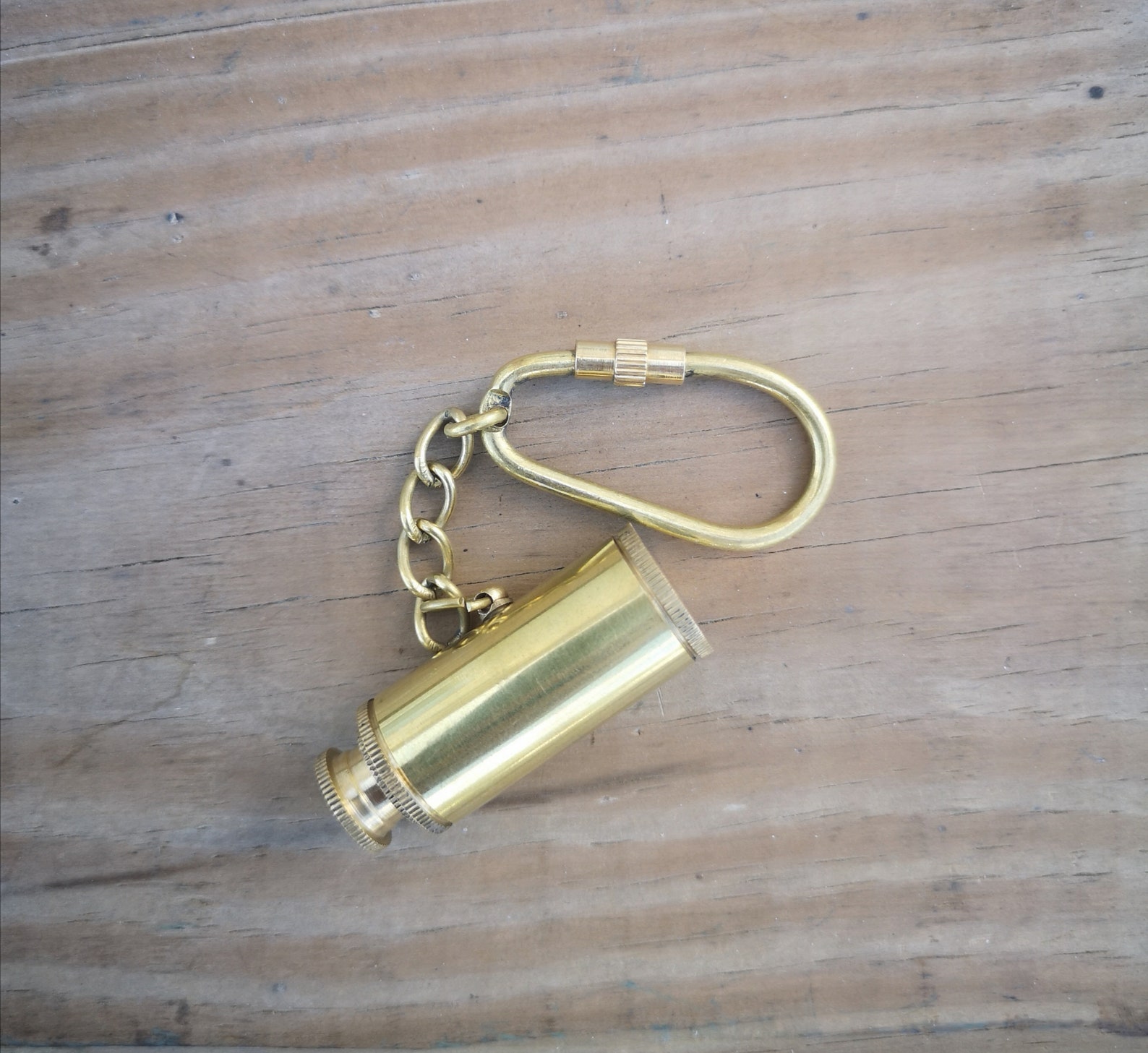 Telescope Keychain Vintage Keychain Brass Keychain Nautical Etsy