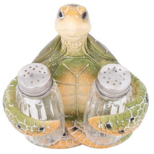 Turtle Salt and Pepper Shakers, Turtle Kitchen Decor, Turtle Salt and Pepper Holders, Turtle Salt and Pepper Set image 5